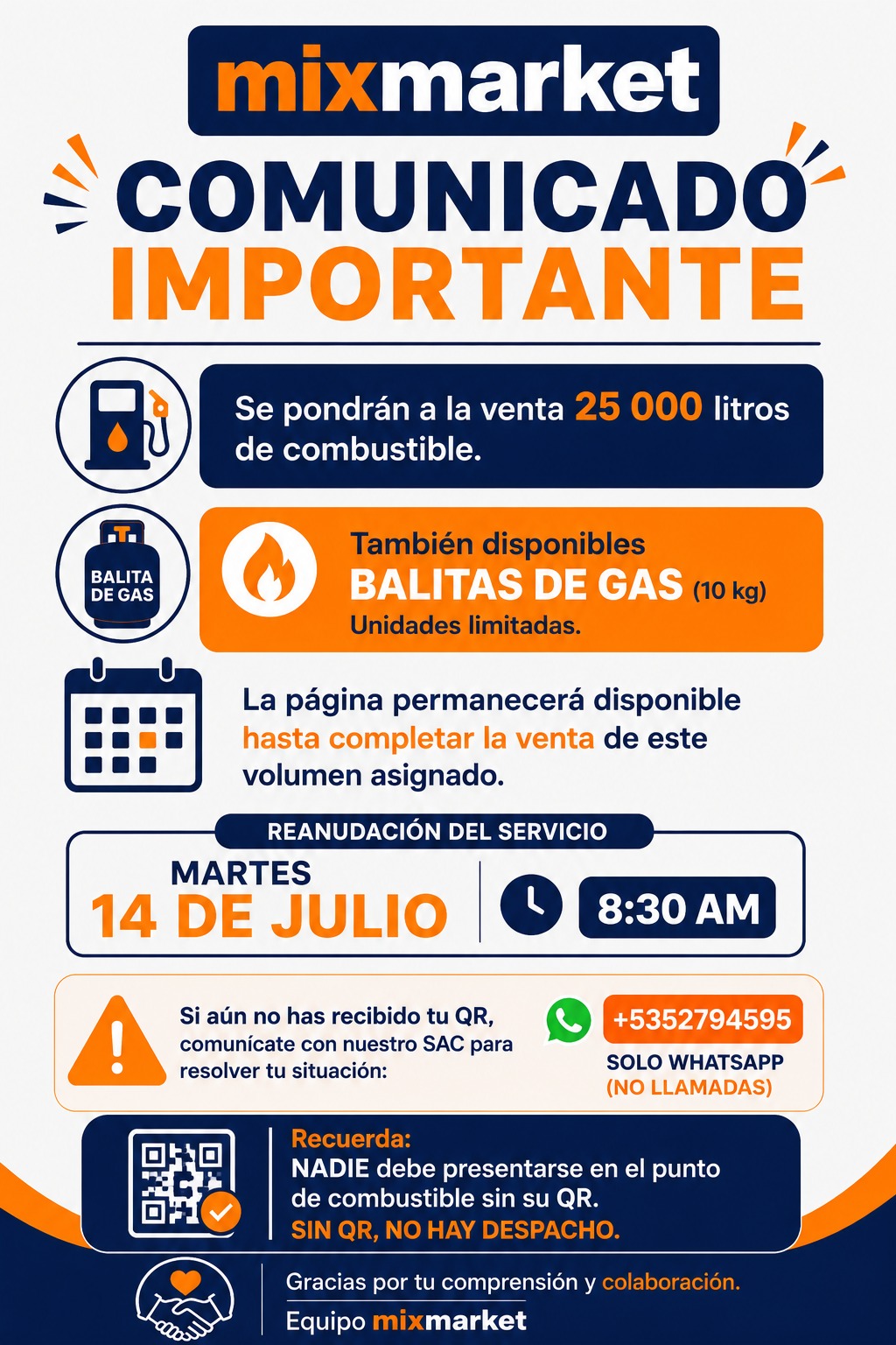 MixMarket temporalmente fuera de servicio