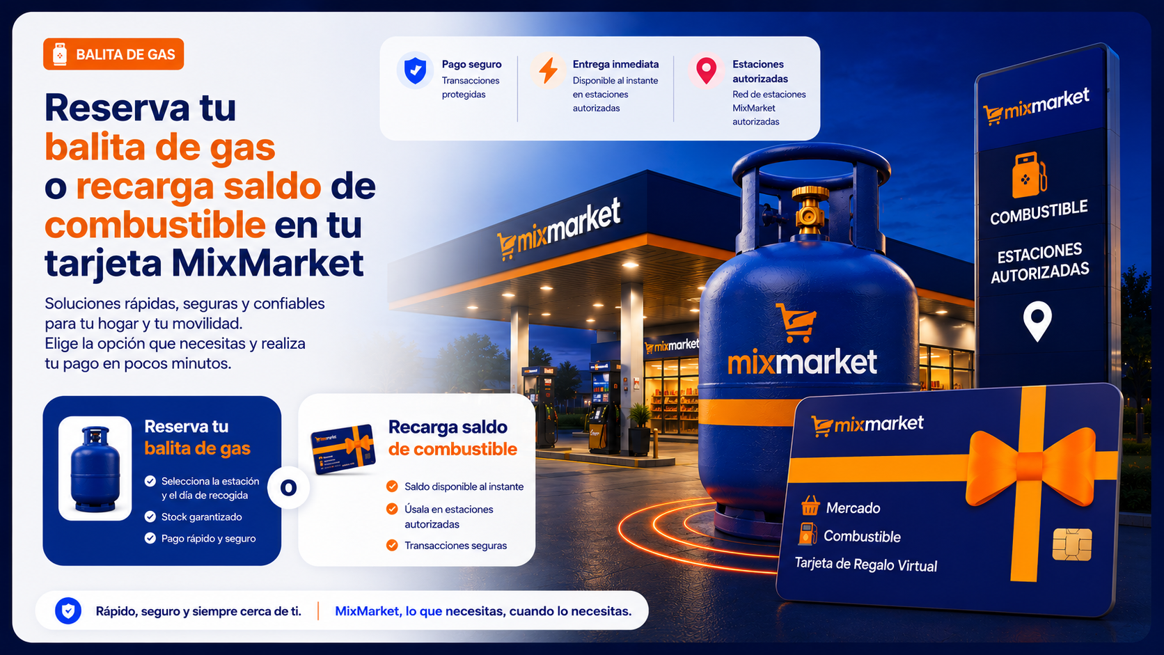 Recarga saldo para combustible en tu tarjeta MixMarket