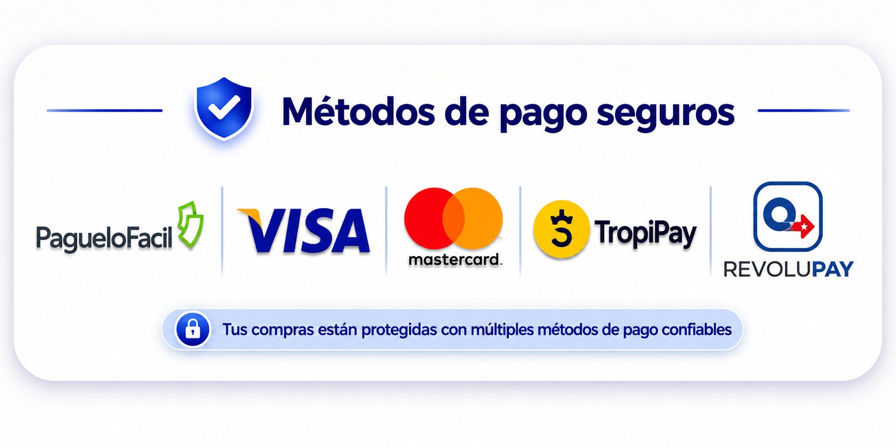 Métodos de pago seguros